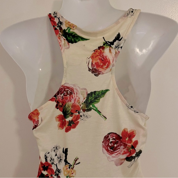 TOPSHOP Floral print rose halter dress sz 2 - Picture 9 of 10